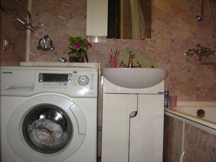 Як розмістити пральну машинку у ванній кімнаті - хрущовки - (реальний приклад), розкіш і затишок