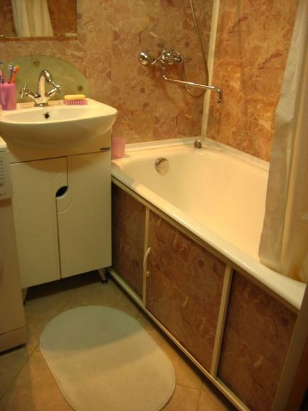 Як розмістити пральну машинку у ванній кімнаті - хрущовки - (реальний приклад), розкіш і затишок