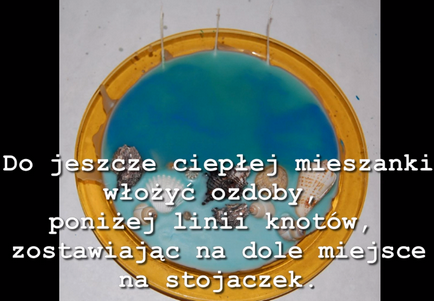 Як зробити круглу плоску свічку з морськими мушлями