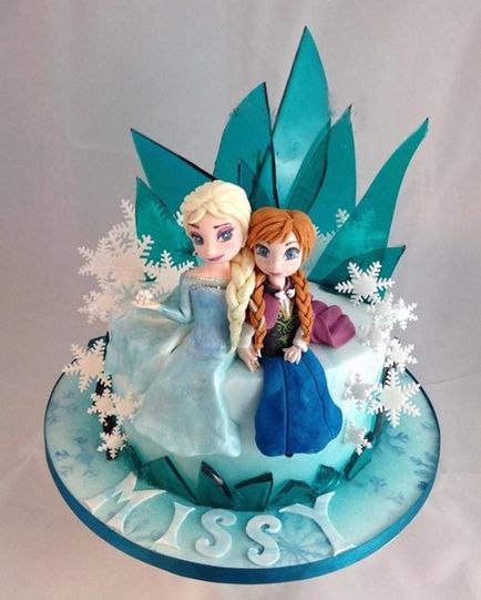 Hogyan készítsünk egy tortát Queen Elsa, Anna öntött, díszíteni ünnepi