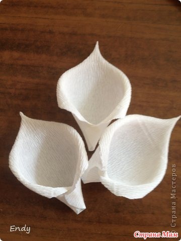 Cum să faci flori de calla din hârtie ondulată și dulciuri