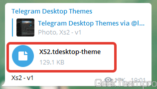 Cum se instalează o temă pentru telegramele desktop (windows), echipa geek