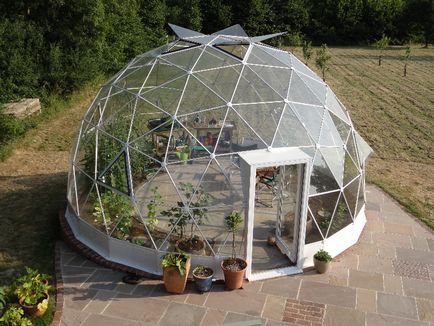 Dome caracteristică de seră, calcule, fabricarea de mâini proprii, fotografie, video