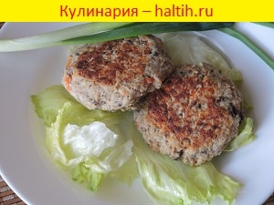 Курячі котлети з грибами рецепт з фото