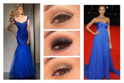 Макіяж під синє плаття (52 фото) який вечірній make-up підійде під темно-синє плаття для