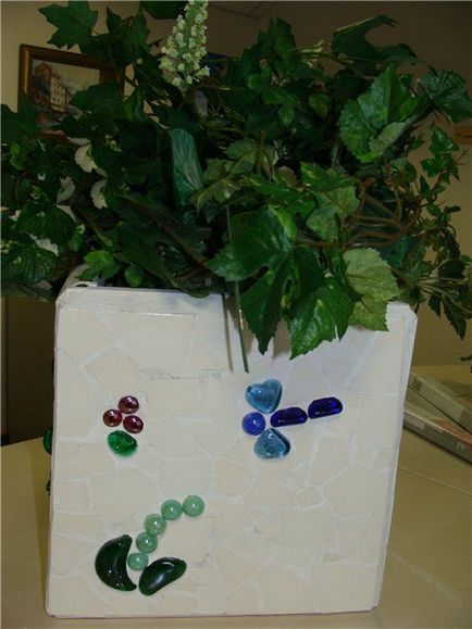 Clasa principală de ghivece pentru flori cu mozaic - târg de meșteșugari - manual, manual