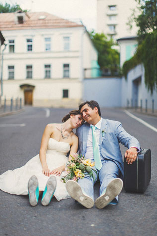 Menta Esküvői Maxim és Anastasia városi fotózás