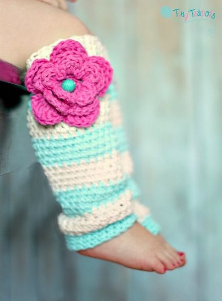 Panglici cu flori tricotate - tricoturi pentru copii