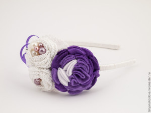 Panglici cu flori tricotate - tricoturi pentru copii