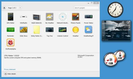 Despre mutarea obiectelor gadget de pe desktop de la Windows 7 la Windows 8