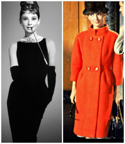 Narancssárga kabát Audrey Hepburn a filmben „Álom luxuskivitelben” - tisztességes iparos - merített