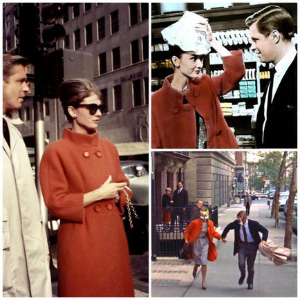 Narancssárga kabát Audrey Hepburn a filmben „Álom luxuskivitelben” - tisztességes iparos - merített