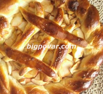Відкритий пиріг з яблуками рецепт з фото, покрокове приготування