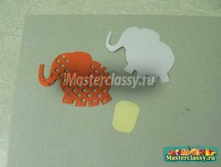 Carte poștală de mâini proprii elefant vesel