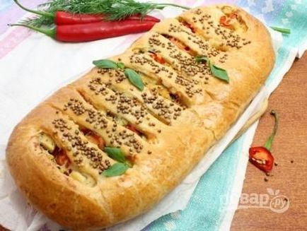 Adygei sajt pite leveles tészta - lépésről lépésre recept fotók