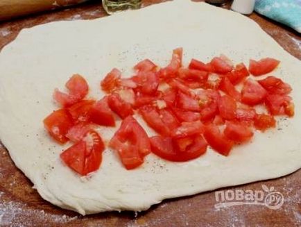 Adygei sajt pite leveles tészta - lépésről lépésre recept fotók