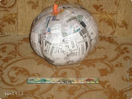 Artizanat din papier mache - dovleac de Halloween cu mâinile tale