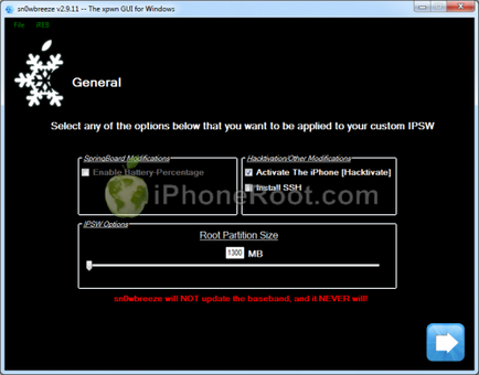 Áttekintés lekötve jailbreak és kinyit iPhone 4 Sn0wbreeze (windows) iOS 6