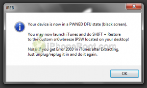 Áttekintés lekötve jailbreak és kinyit iPhone 4 Sn0wbreeze (windows) iOS 6