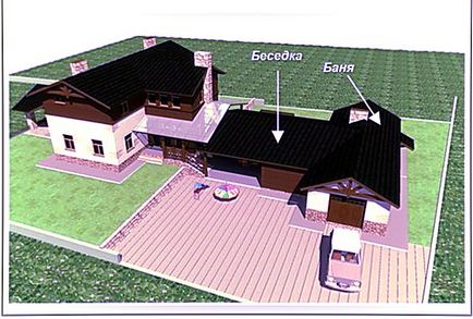 Proiecte de case cu o baie sub un acoperiș, caracteristici ale clădirilor cu un acoperiș unic, fotografii, video