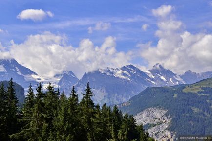 Az út a Jungfraujochra, hogy vizsgálják felül a turista kapuletta