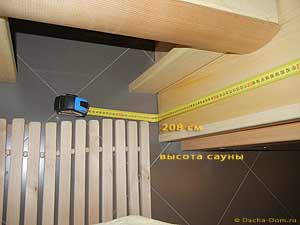 Dimensiunile camerei pentru baie de aburi