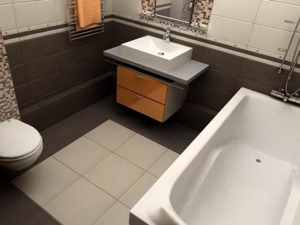 Padlók javítása a fürdőszobában fotó, meg a kezét (a fürdőszobában) Padlók javítása a fürdőszobában fotó, saját kezűleg