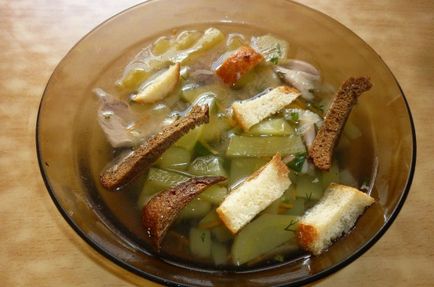 Rețetă supa cu rusks pas cu pas cu fotografii