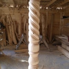Stâlpi și coloane sculptate din lemn - creați un interior nestandard