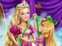 Rochie roz pentru rapunzel - jocuri pentru fete gratuite online