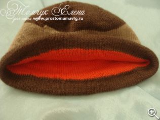 Pălărie dublă tricotată fără cusături, μ