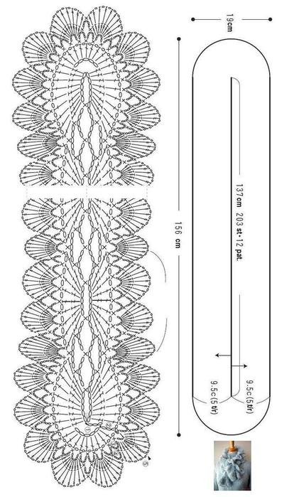 Шарф гачком схеми і опис в'язаних шарфиків (чоловічий, труба, хомут)