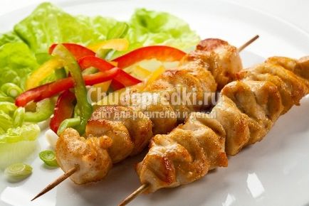 Shish kebab de la pui