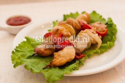 Shish kebab de la pui