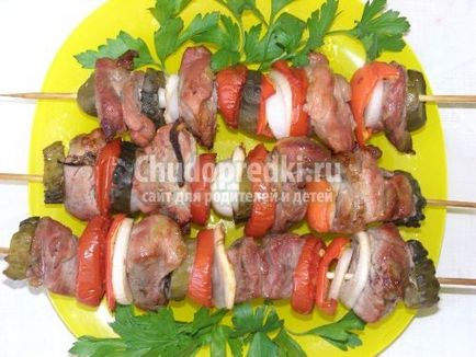 Shish kebab de la pui