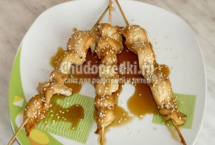 Shish kebab de la pui