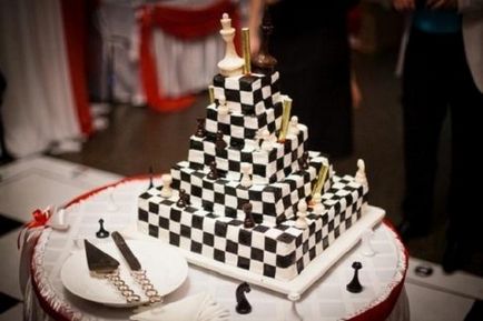 Șah Nunta - decorarea unei sărbători într-o cușcă alb-negru