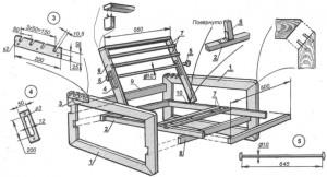 Deckchair cu mâinile proprii desen chaise longue din lemn cu mâinile proprii pentru a da