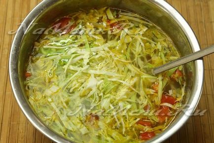 Schi friss káposzta hús nélkül, a recept (káposzta) Káposztaleves friss káposzta hús nélkül, a recept