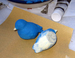 Albastru de păsări - papier mache cu mâinile proprii