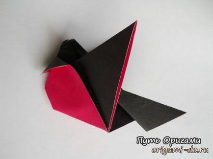 Bullfinch din hârtie - modul de origami