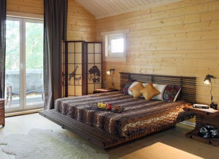 Dormitor la est - paturi duble în stil japonez