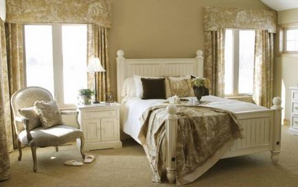 Dormitor în stilul francez - întruchiparea romantismului și a sensibilității