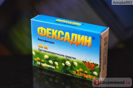 Mijloacele pentru tratamentul alergiilor ranbaxy fexadine - 