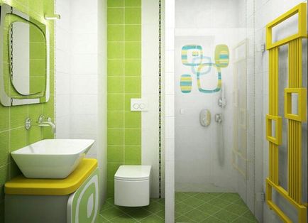 A falakat a fürdőszoba csempék, műanyag vagy mozaik