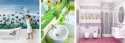 Стіни у ванній плитка, пластик або мозаїка