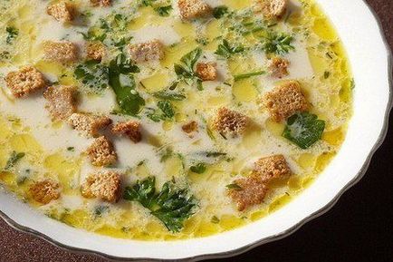 Суп з плавленими сирками і вермішеллю, ложка-ополоники рецепти і страви
