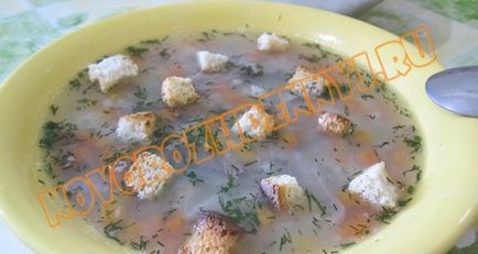 Суп з сухариками для дітей - рецепт з фото як в дитячому садку