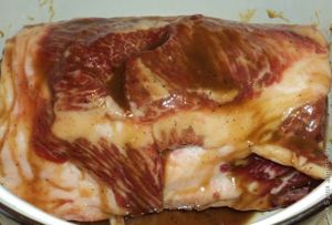 Carne de porc coaptă în aluat