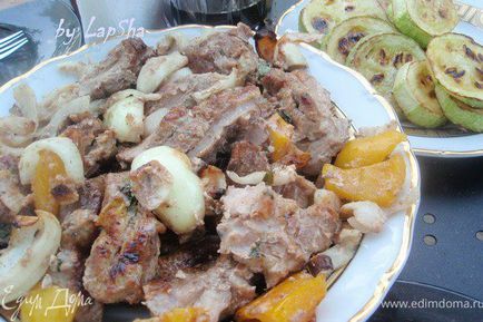 Carne de porc shish kebab în rețetă de marinată smântână 👌 cu fotografie pas-cu-pas, mânca acasă rețete de la Julia